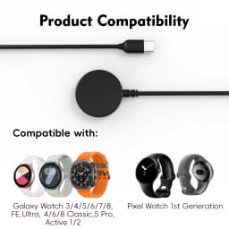 Watch Whiress Charger for Galaxy Watch Charger Cable for Galaxy Watch 3/4/5/6/7/8 Ultra 4/6/8 Classic 5 Pro Active 1/2