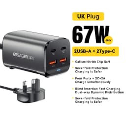 Essager 100W GaN Charger Desktop Laptop Fast Charger 65W 4 in 1 Adapter For iPhone 15 14 13 Pro Max Phone Charger Xiaomi Samsung