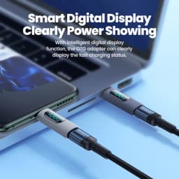 Toocki 2PCS OTG Adapter PD 100W Digital Display Type C Male to Type C Female Fast Charging Convertor For Macbook Samsung Huawei