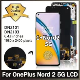 Super AMOLED For OnePlus Nord 2 Nord2 5G LCD DN2101, DN2103 Display Touch Screen Digitizer Panel Assembly For 1+Nord 2 LCD