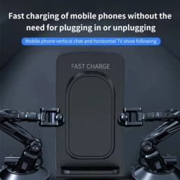 Wireless Charger Stand Desktop Phone Holder For iPhone 17~12 Samsung S25 S24 Xiaomi Fast Charging Station Smartphone Charge Dock