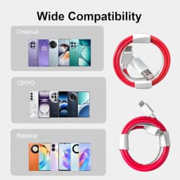Original OnePlus 13 12 11 10 Cable Type C to USB PD Cord 150W 100W 80W Supervooc Charge For OPPO Reno 14 Realme One Plus Nord 5