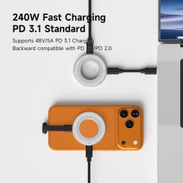 Hagibis Magnetic Adapter Ring for Phone and Tablet Charging Port Type-C Plug Conventer 240W Cable for iPhone 17 Pro iPad Magsafe