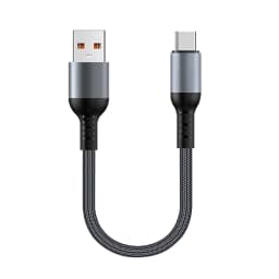 Short USB C to USB C Cable for Power Bank,90 Degree Right Angle Braided Fast Charging Cord for iPhone 17,Samsung Galaxy A17
