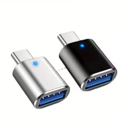 (2Packs Black+Silvery) USB C to USB Adapter, USB C Male to USB 3.0 Female Adapter OTG Converter Compatible with MacBook Pro 2019