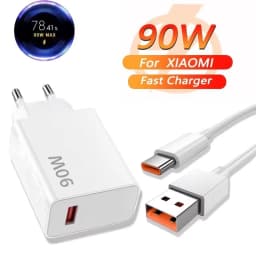 90W 6A Turbo Fast Wall Charger for Xiaomi 11 12 Lite 13T 14 Ultra Redmi Note 11T 12T 13 15Pro POCO F4 X5 USB Type C Charge Cable