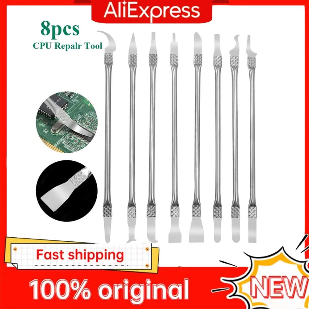 8Pcs Ultra Thin IC Chip CPU Blade Knife Motherboard Maintenance UV Glue Cleaner Remover Phone Disassemble Repair Tools