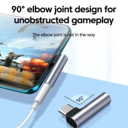 Elbow Type C to 3.5mm Jack Audio Adapter Headphone Adapter Supports Voice Calls USB C Adapter For Iphone 17 16 15 Samsung Huawei