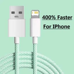 1M Braided Fast Charging Cable USB A To IOS For iPhone 14 13 12 11 X Xs XR 7 8 iPad 9 Mini Suitable Airpods