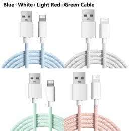 1M Braided Fast Charging Cable USB A To IOS For iPhone 14 13 12 11 X Xs XR 7 8 iPad 9 Mini Suitable Airpods