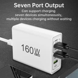 160W USB Fast Charger PD QC3.0 Type C Charge Adapter For iPhone 16 15 Xiaomi Samsung S23 Huawei USBC Mobile Phone Travel Charger