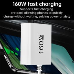 160W USB Fast Charger PD QC3.0 Type C Charge Adapter For iPhone 16 15 Xiaomi Samsung S23 Huawei USBC Mobile Phone Travel Charger