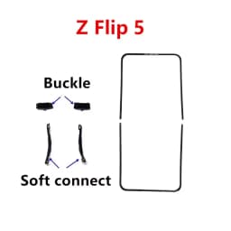 Bracket LCD Frame Bezel Screen Stand With Buckle Middle Soft Pad For Samsung Galaxy Z Flip 3 4 5 6 F731 F721 F711 F741