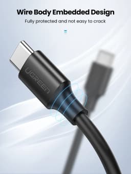 UGREEN USB C to USB C Cable PD60W for iPhone 17 16 15 MacBook iPad Fast Charging Cable 20V 3A Type C Fast Charger PD Cable USB C
