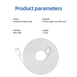 NNBILI 3m/5m/6m/7m/8m/10m/12m/14m Micro USB Charging Charger Cable For Android Smart Phone Camera USB Extended Charging Cable