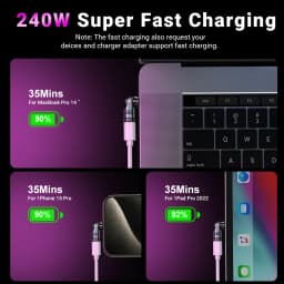 AUFU 240W Magnetic Type-c OTG Adapter 9Pin USB C to Type C 5A Fast Charging USB C Female OTG Converter for iPhon Macbook Samsung
