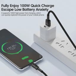 Toocki USB Type C Cable 100W Fast Charging Type C Charger Cord For Huawei Honor Xiaomi Realme Oppo Samsung USB C Data Cable Wire