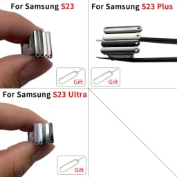 Dual Card Micro Nano SIM Card Holder Tray chip slot Holder Adapter Socket Parts For Samsung S23 / S23 Plus / S23 Ultra