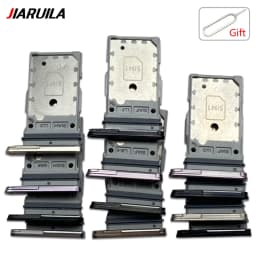 Dual Card Micro Nano SIM Card Holder Tray chip slot Holder Adapter Socket Parts For Samsung S23 / S23 Plus / S23 Ultra