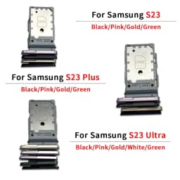 Dual Card Micro Nano SIM Card Holder Tray chip slot Holder Adapter Socket Parts For Samsung S23 / S23 Plus / S23 Ultra