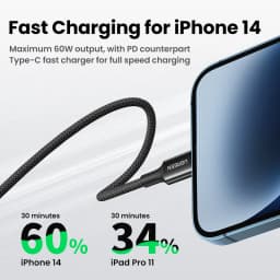 UGREEN MFi USB C to Lightning Cable 20W PD Fast Charging for iPhone 14 13 12 Pro Max Type C Phone Cable for iPad Mini