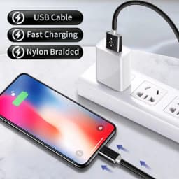 Fast Charging Braided USB Charging Cable For iPhone 11 12 13 Pro 14 Plus XS Max XR X 6S 7 8 Plus SE Rapid Charge USB Data Cables