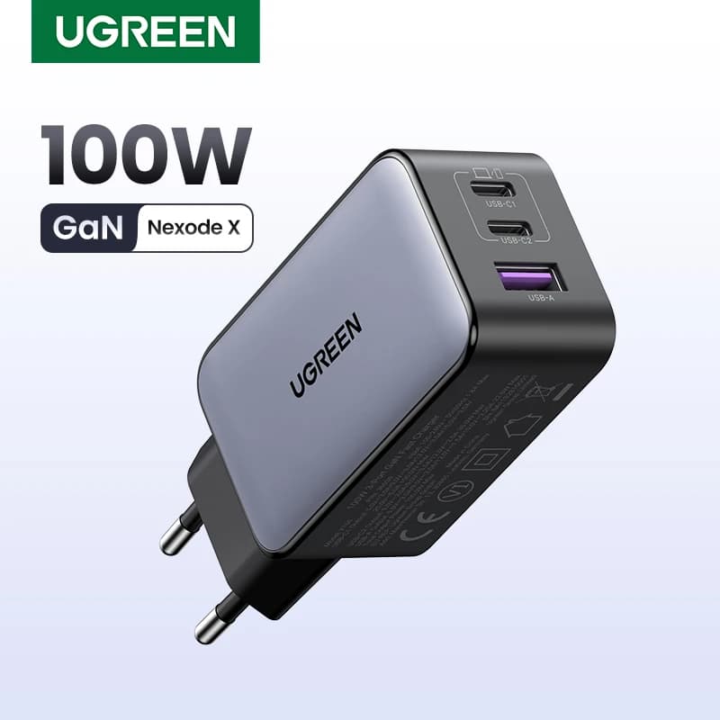 UGREEN 100W GaN Charger PD Fast Charger USB C Charger QC4.0 3.0 Quick Charge For Macbook Pro Laptop Tablet iPhone 15 14 13 Pro