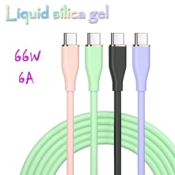 UGOURD Liquid Silicon USB-Type C To C Fast Charging Cable 66W USB to C PD 60W 45W 27W For Huawei SCP Xiaomi iPhone 15 16 Pro Max