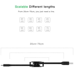 USB Type C Fast Charging Spring Cable For Samsung Xiaomi Huawei Type C Spring Cord Phone Charging Car Charging Sync