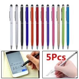 5pcs 2 In 1 Useful Design Tablet for Pad Smart Phone Touch Screen Stylus Pen+Ballpoint Pen Smartphone