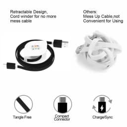 Portable Charging Data Sync Cable For iPhone 15 14 13 Plus Pro Max Charger Cable USB Type C Charger Cable For Samsung and More