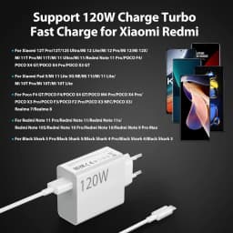 120W EU Fast USB Wall Charger For Xiaomi 12 13 14 15 17 Pro Redmi Note 11 12 13 14 POCO X6 X7 X8 Pro Type C Turbo Charging Cable
