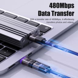 PD 240W Fast Charging Magnetic USB C Adapter Extender 480Mbps Data Transfer Type C Adapter For Samsung Iphone 17 Type C Devices