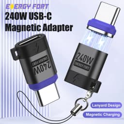 PD 240W Fast Charging Magnetic USB C Adapter Extender 480Mbps Data Transfer Type C Adapter For Samsung Iphone 17 Type C Devices