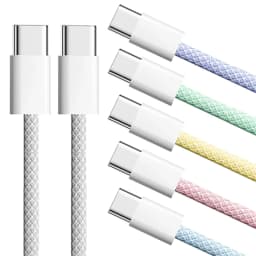 60W PD USB C Fast Charging Cable For iPhone 15 16 17 Pro Max 15 16 Plus Samsung Moto OPPO Xiaomi Redmi Dual Type C Braided Cable