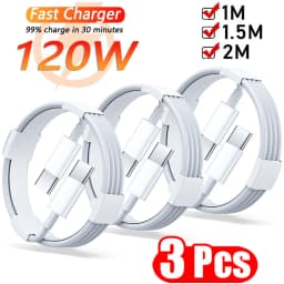 3PCS Type C to USB C data cable For iPhone 17 16 15 Fast Charging Suitable for Huawei Samsung Xiaomi Macbook Data Line