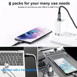Set of 8 USB 3.0 to USB-C Adapters – Type C Male/Female OTG Converter for Laptops, Vehicles, Phones, And Pcs (Comes with Micro