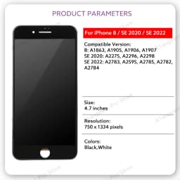 OEM LCD Display Screen For iPhone SE 2 2020 SE 3 2022 Touch Screen Digitizer Assembly For iPhone 8 SE2 SE3 LCD Display Parts