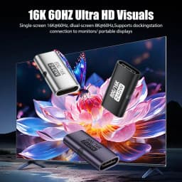 1-10pcs 240W PD USB C Female To Female Adapter 80Gbps High-Speed 16K 60Hz Video for MacBook Pro Air IPad Type-C HUB Converter