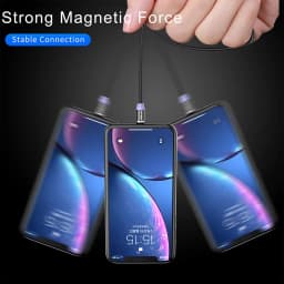 NNBILI LED Magnetic USB Cable Fast Charging Type C Cable Magnet Charger Data Charge Micro USB Cable Mobile Phone Cable USB Cord