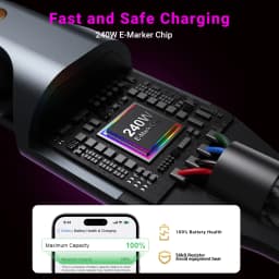 AUFU 240W Magnetic Type C Cable PD3.1 Supercharge for MacBook PC Samsung Xiaom iPhone 5A Fast Charging USB-C Magnet Charger Wire