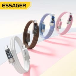 Essager 240W USB C Cable for iPhone 17 16 15 Plus Pro Max Macbook iPad Supercharge Fast Charger Type C Cable for xiaomi Samsung