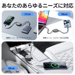 Toocki USB-C to USB-C 100W telescopic cable 480Mbps High Speed Transmission compact size for iPhone 16 ProMax Samsung data cable