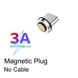 7Pin 3A USB-A Type C Magnetic Plug Tips Fast Charging Cable Adapter For Samsung Magnet Charger 360° Degree Rotation Connector