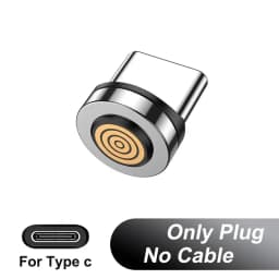 7Pin 3A USB-A Type C Magnetic Plug Tips Fast Charging Cable Adapter For Samsung Magnet Charger 360° Degree Rotation Connector