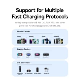 Baseus 30W Car Charger Fast Charging Dual Port USB Type-C PD QC FCP AFC For iPhone 16 15 Samsung S24 S25 Xiaomi Huawei Tablet
