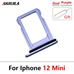 NEW Dual Card For iPhone 12 Pro Max 12 mini SIM Card chip slot drawer Card Tray Holder Adapter With Pin For 12 Pro
