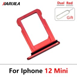 NEW Dual Card For iPhone 12 Pro Max 12 mini SIM Card chip slot drawer Card Tray Holder Adapter With Pin For 12 Pro