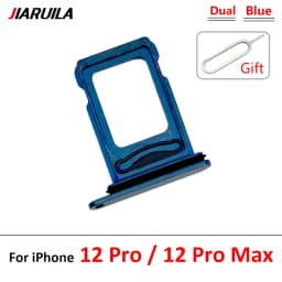 NEW Dual Card For iPhone 12 Pro Max 12 mini SIM Card chip slot drawer Card Tray Holder Adapter With Pin For 12 Pro