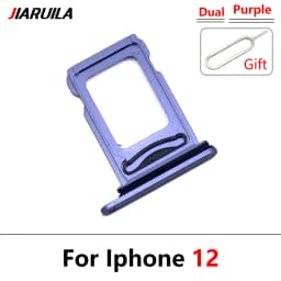 NEW Dual Card For iPhone 12 Pro Max 12 mini SIM Card chip slot drawer Card Tray Holder Adapter With Pin For 12 Pro